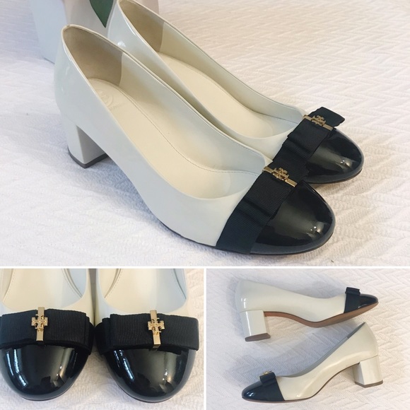 Tory Burch Shoes - Tory Burch Trudy Cap Toe Patent Leather Pumps